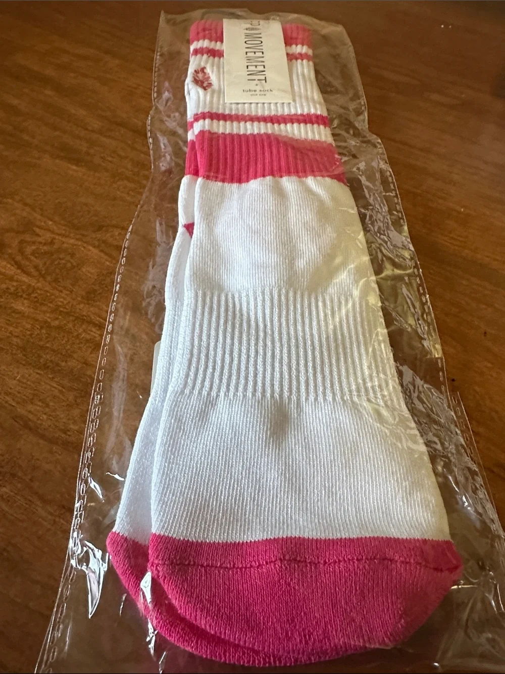 Free People Spring Break Prep Tube Socks - White & Pink NWT